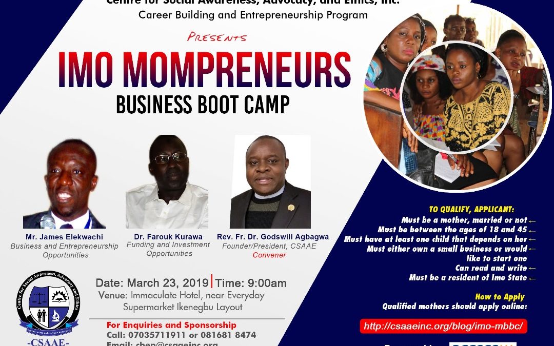 CSAAE Imo Mompreneurs Business Boot Camp