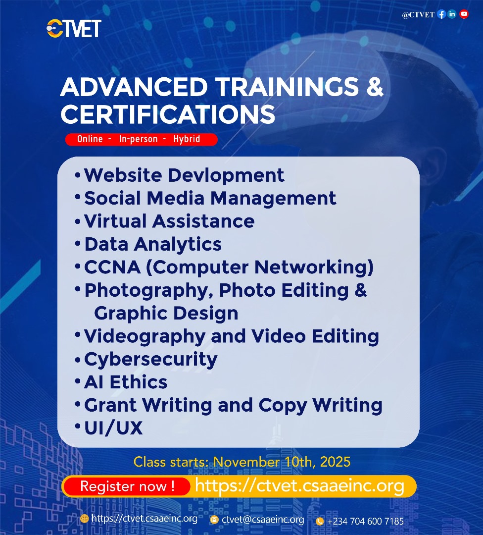 CTVET Advanced Training and Certification Program